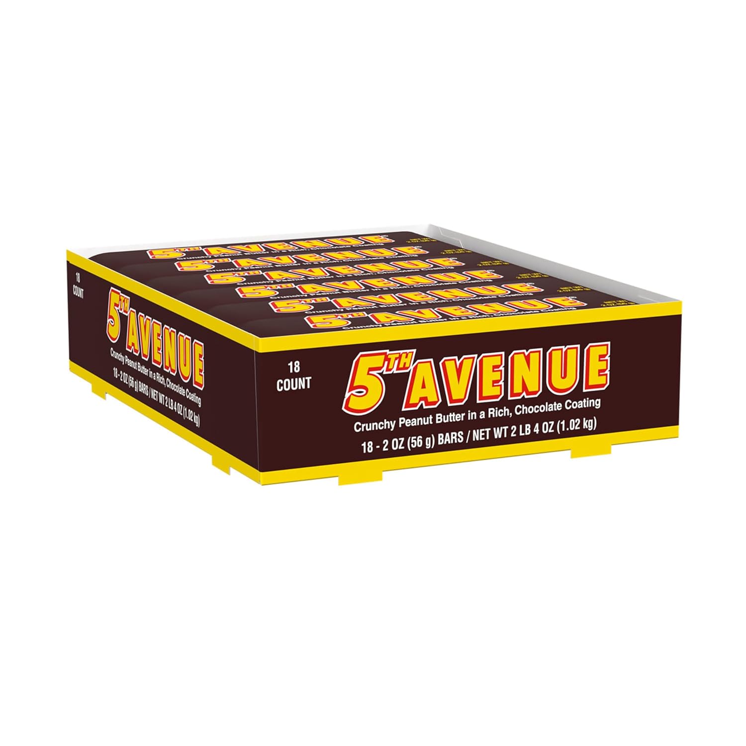 5TH AVENUE Chocolatey Coated Crunchy Peanut Butter Candy Bars